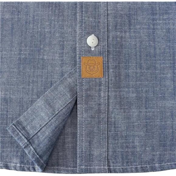 Mens Short Sleeve Button Down Casual Cotton Regular Fit Lightweight - Picture 5 of 6